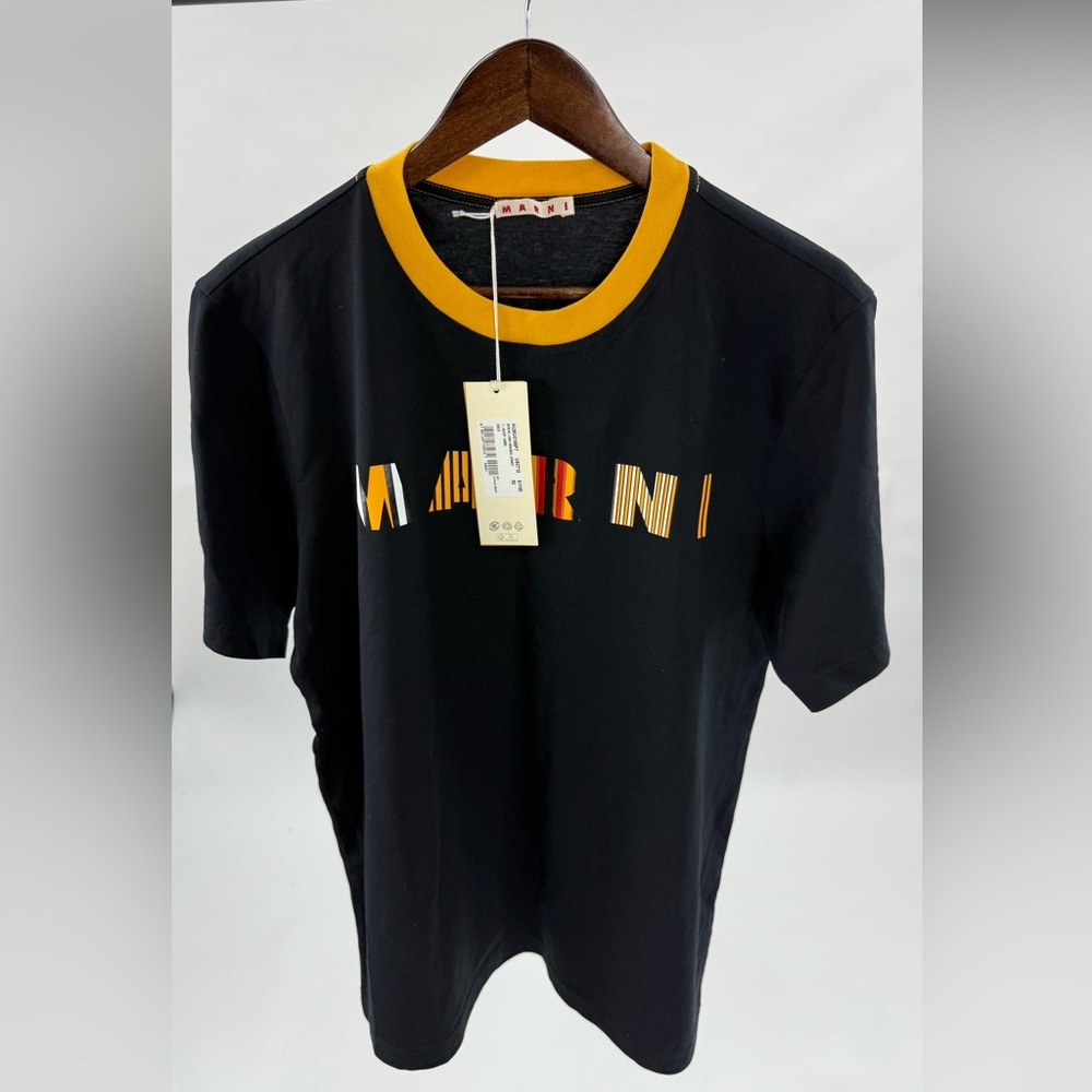 Marni Black and Yellow Short Sleeve Tee